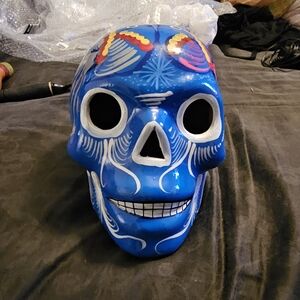 Glass day of the dead skull